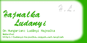 hajnalka ludanyi business card